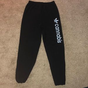 Cannabis sweatpants from Etsy